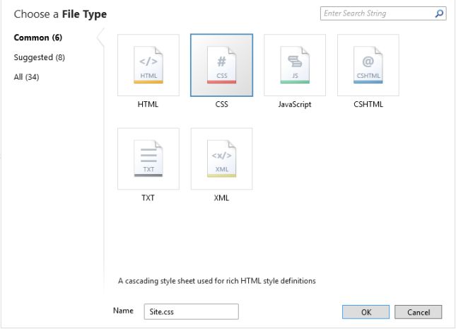 Adding Css File in WebMatrix